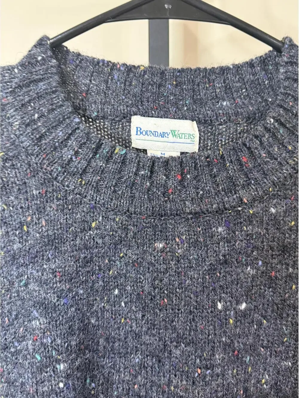 Boundary Waters Vintage 90s Medium Wool Men's Crew Neck Sweater